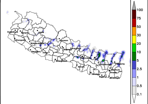 आज गण्डकी प्रदेश र कर्णाली प्रदेशका केही स्थानमा भारी वर्षा हुने