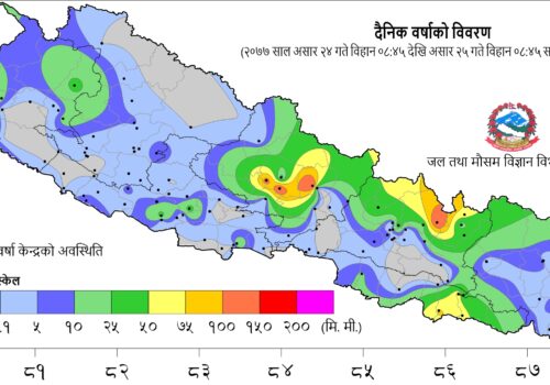 पोखरालगायतका क्षेत्रमा भारी वर्षा, नदीहरुमा बहाव बढ्दो