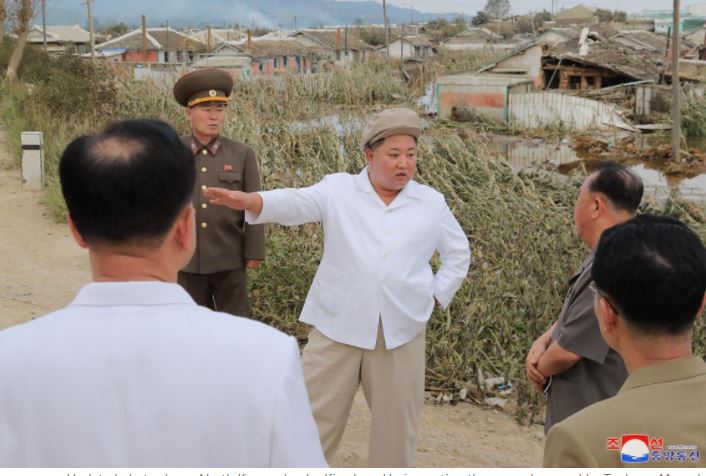 उत्तर कोरियाका नेता किम आँधी प्रभावित क्षेत्रमा, एकतावद्ध हुन आह्वान