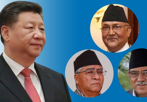 चिनियाँ राष्ट्रपतिसँग प्रधानमन्त्रीसहित नेपालका शीर्ष नेताहरुले छलफल गर्दै