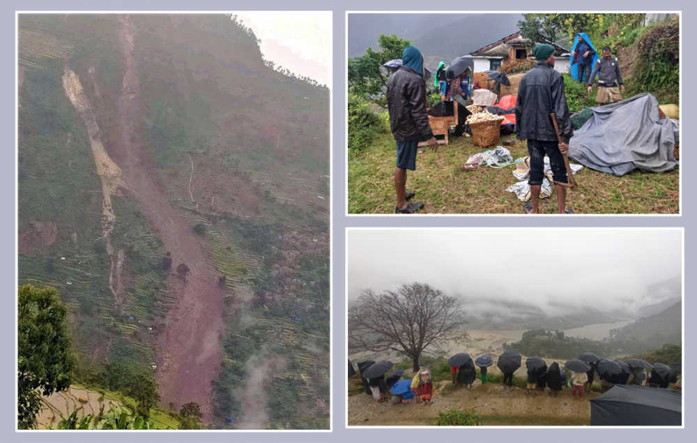 बझाङमा पहिराेले ७ घर पुरिए, २४ जना बेपत्ता