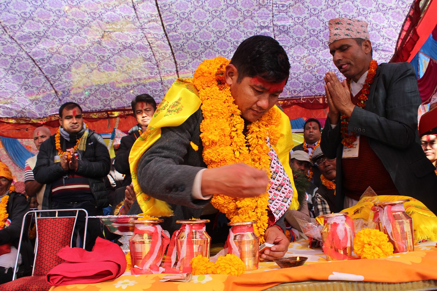 स्वास्थ्य इकाई स्थापनार्थ पूर्णगाउँमा महायज्ञ सुरु