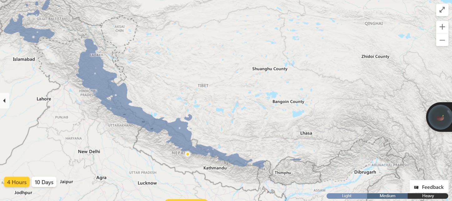 पश्चिमी निम्न चापीय प्रणाली नेपाल प्रवेश गर्दै