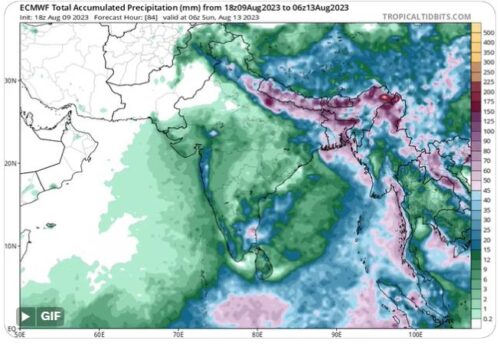 भाेली शनिवारदेखी साेमबारसम्मै भारी वर्षाकाे संभावना