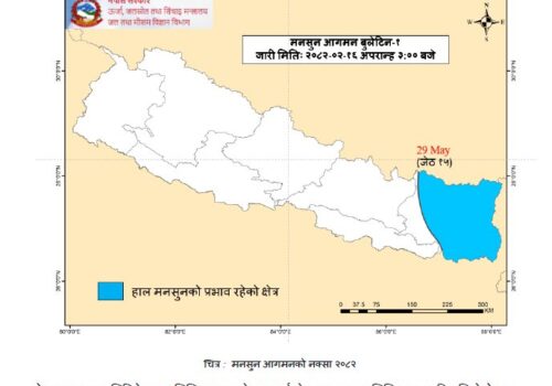 पूर्व काेशीबाट नेपाल छिर्याे मनसुन, एक सातामा पश्चिम पुग्ने