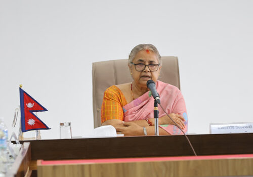 नवनियुक्त प्रधानमन्त्री सुशीला कार्कीले गरिन पदभार ग्रहण