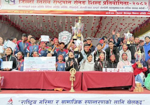११ औँ जिल्ला स्तरीय रनिङ शिल्ड बेनी नगरपालिकाले उचाल्याे