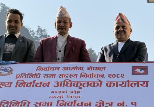 म्याग्दीमा १ जना उम्मेदवारले गरे नाम फिर्ता, रास्वपाकाे उम्मेदवारी फिर्ता भएन