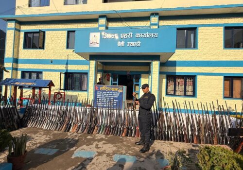 एक महिनामा एक सय १५ भरुवा बन्दुक बरामद, म्याग्दीमा इजाजत प्राप्त हतियार ९४ थान