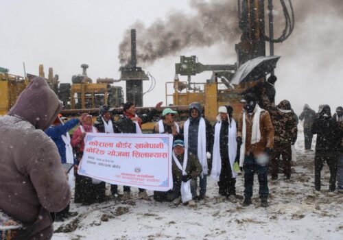 कालीगण्डकीको उद्गमस्थलमै वोरिङगरी पानी वितरण गरिँदै