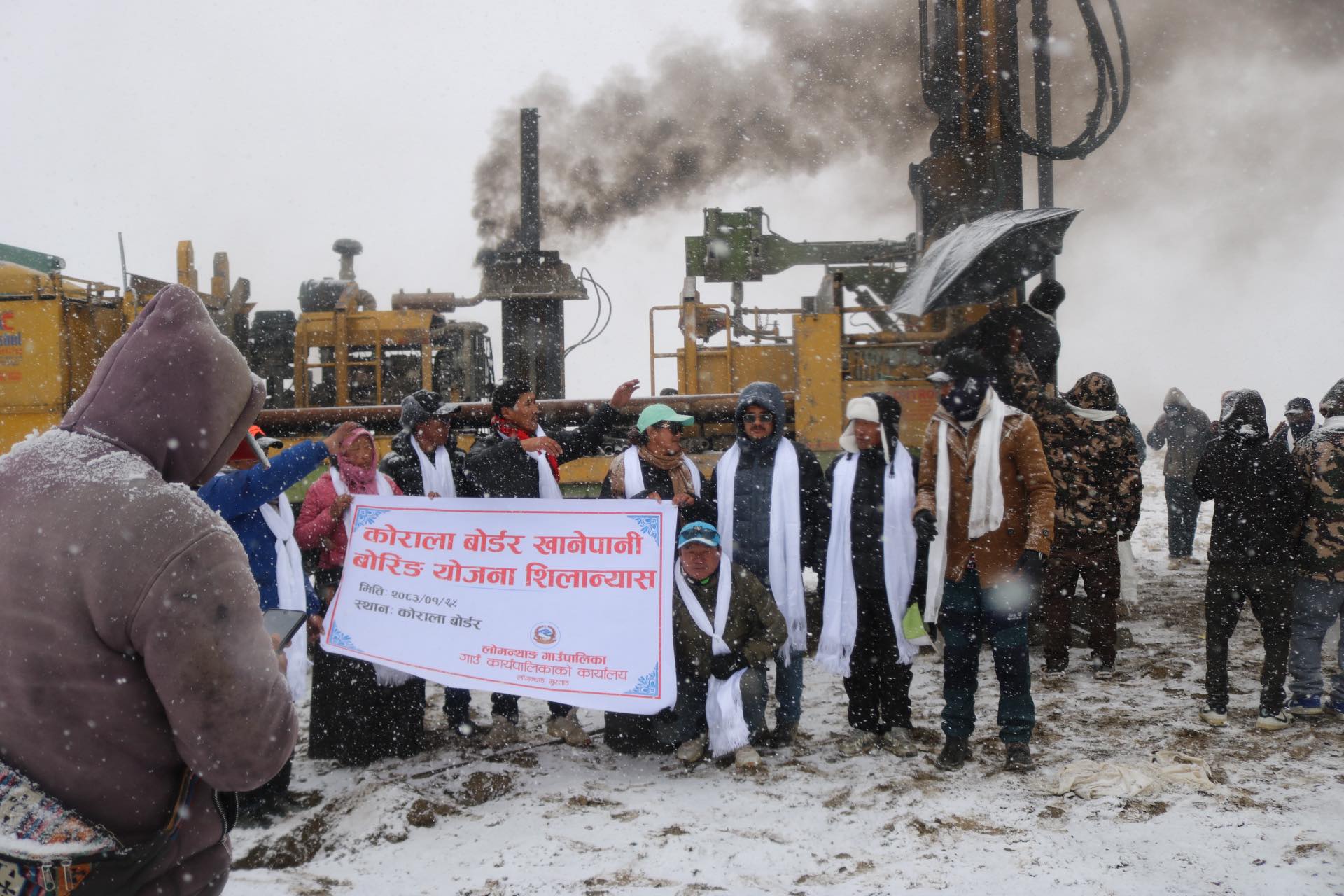 कालीगण्डकीको उद्गमस्थलमै वोरिङगरी पानी वितरण गरिँदै