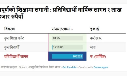 annapurna deu budget विकटका विद्यालय, घट्दो विद्यार्थी संख्या अनि अन्नपूर्णको शैक्षिक अवस्था
