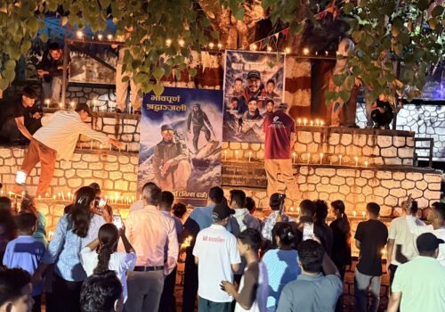 म्याग्दीमा दिवंगत पर्वतारोही निर्मल पुर्जा प्रति दीप प्रज्ज्वलनसहित श्रद्धाञ्जली अर्पण