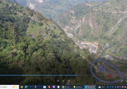 पहिरोले १४ मेगावाटको घारखोला जलवधिुतको पावरहाउसमा क्षती, एक जना सुरक्षा गार्ड वेपत्ता
