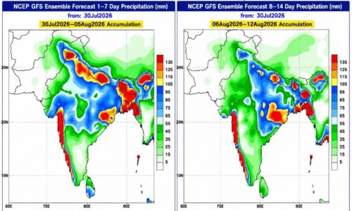 मनसुन थप सक्रिय हुने संकेत, आगामी सातादेखि भारी वर्षाको जोखिम